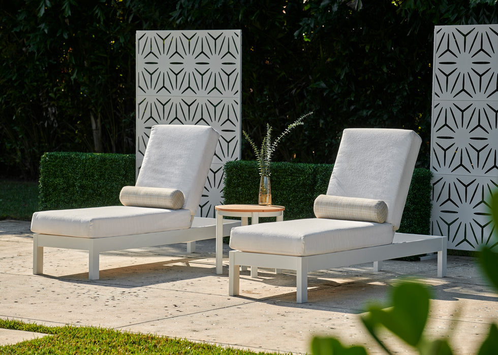 Telescope Casual Leeward MGP Cushion Outdoor Three Position Armless Lay-Flat Chaise