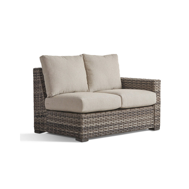 South Sea Rattan New Java Wicker Right Arm Facing Outdoor Loveseat