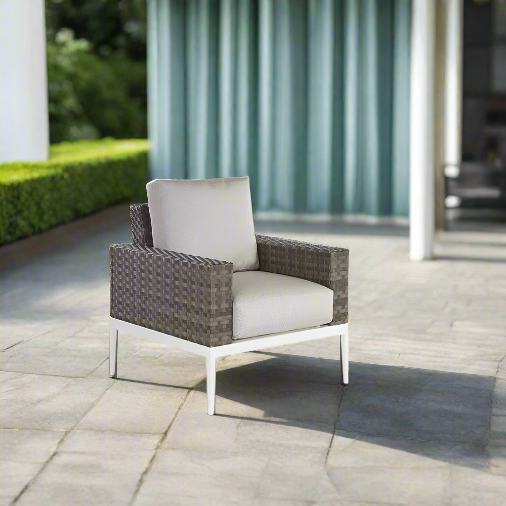 South Sea Rattan Stevie Wicker Lounge chair With Arms