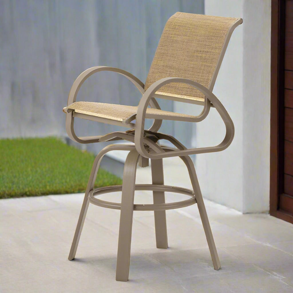 Telescope Casual Aruba II Sling Bar Height Swivel Cafe Chair