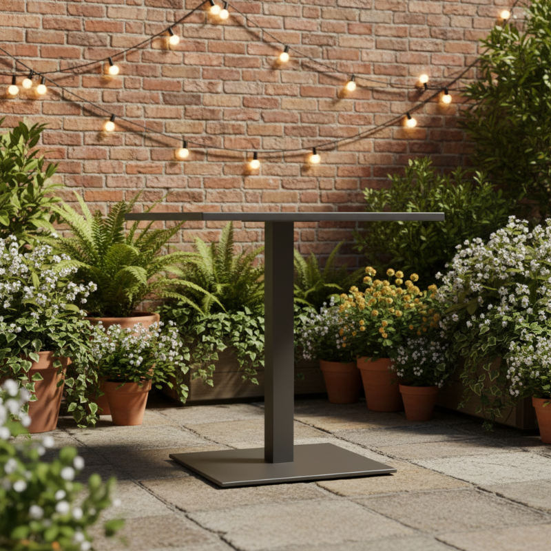 Lloyd Flanders Shore All-Aluminum Frame 28" Square Bistro Table
