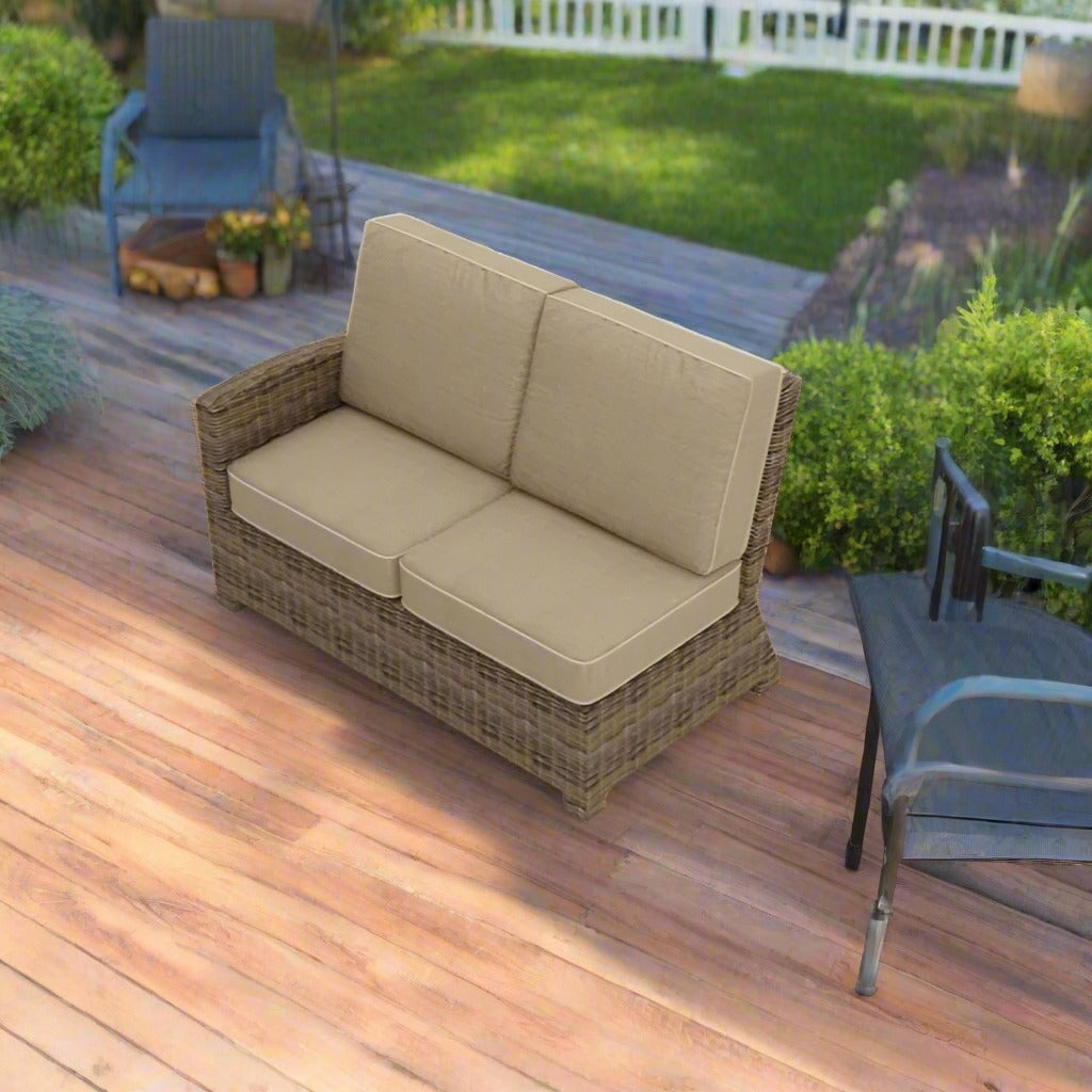 Forever Patio Cypress Wicker Sectional Left Arm Facing Loveseat