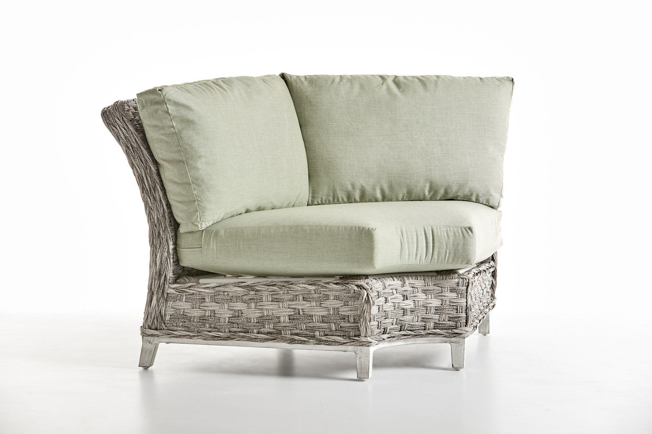 South Sea Rattan Grand Isle Resin Wicker 3 Piece Outdoor Sectional Sofa