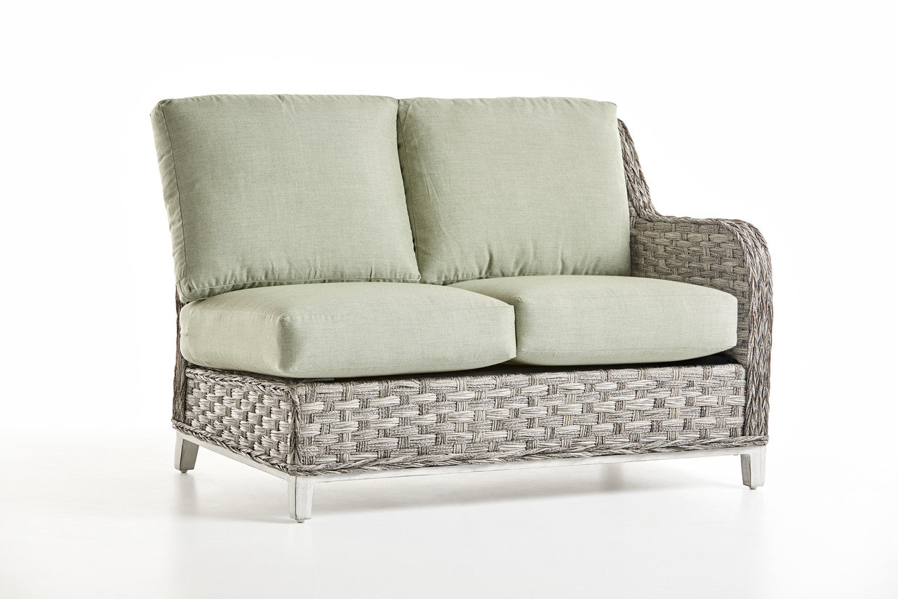 South Sea Rattan Grand Isle Resin Wicker 4 Piece Outdoor Sectional Sofa