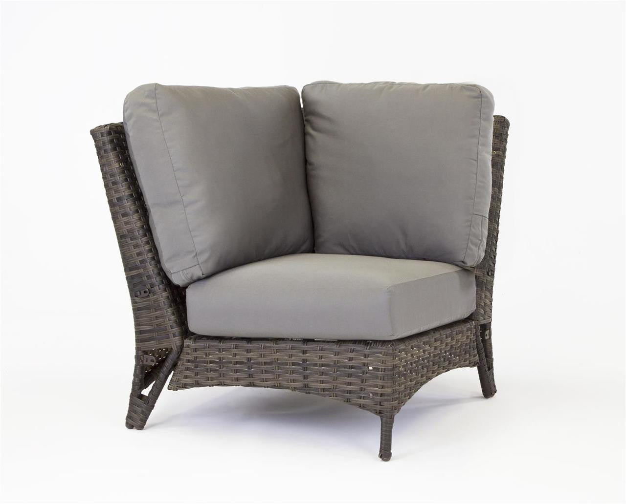 South Sea Rattan Panama Wicker Square Corner Sectional Chair