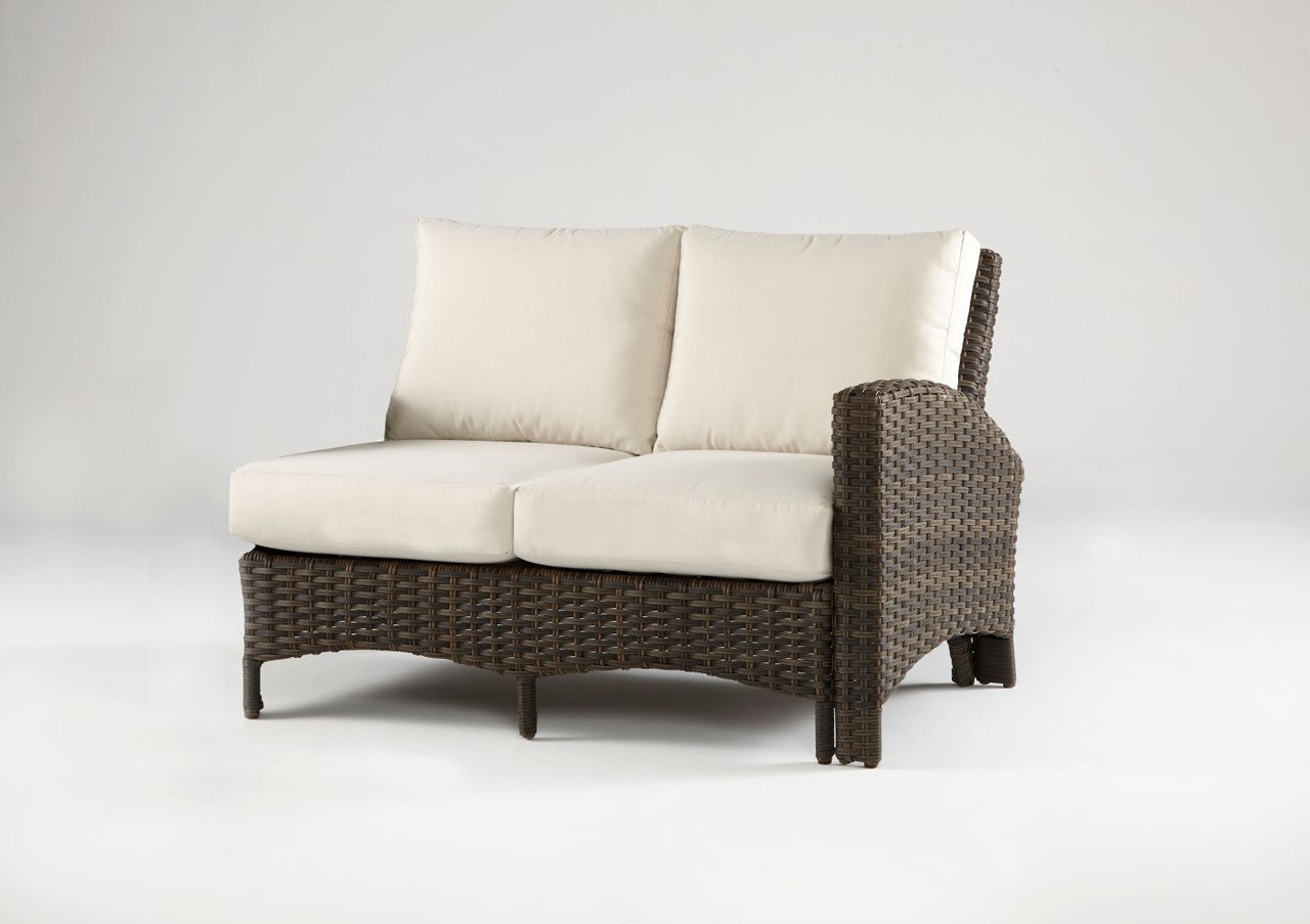 South Sea Rattan Panama Wicker Right Arm Facing Loveseat