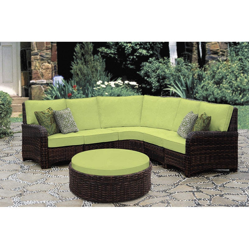South Sea Rattan Saint Tropez Outdoor Wicker Sectional Set