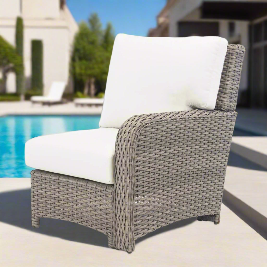 South Sea Rattan Saint Tropez Outdoor Wicker Sectional Right End