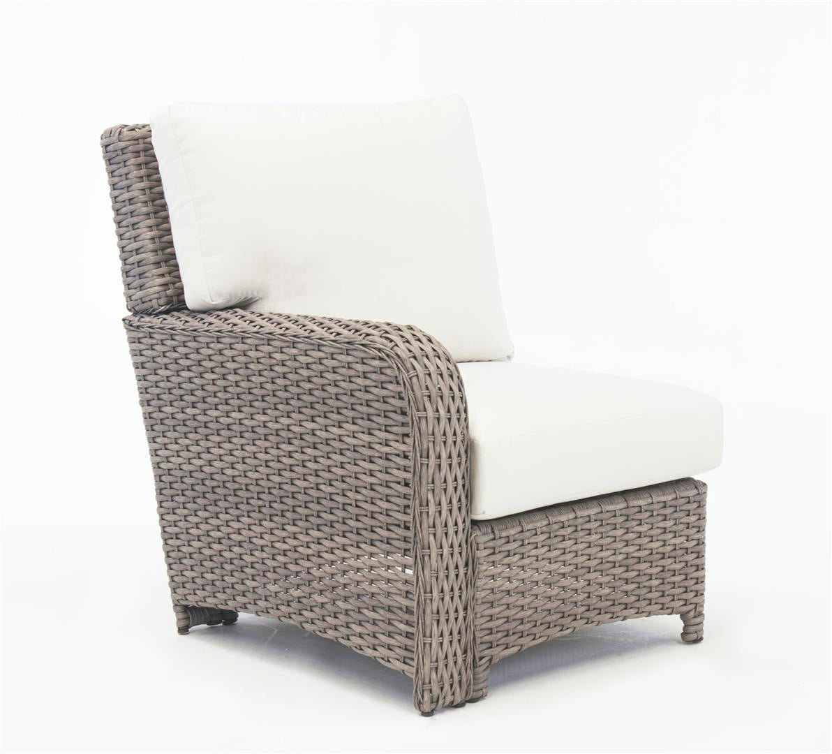 South Sea Rattan Saint Tropez Outdoor Wicker Sectional Left End
