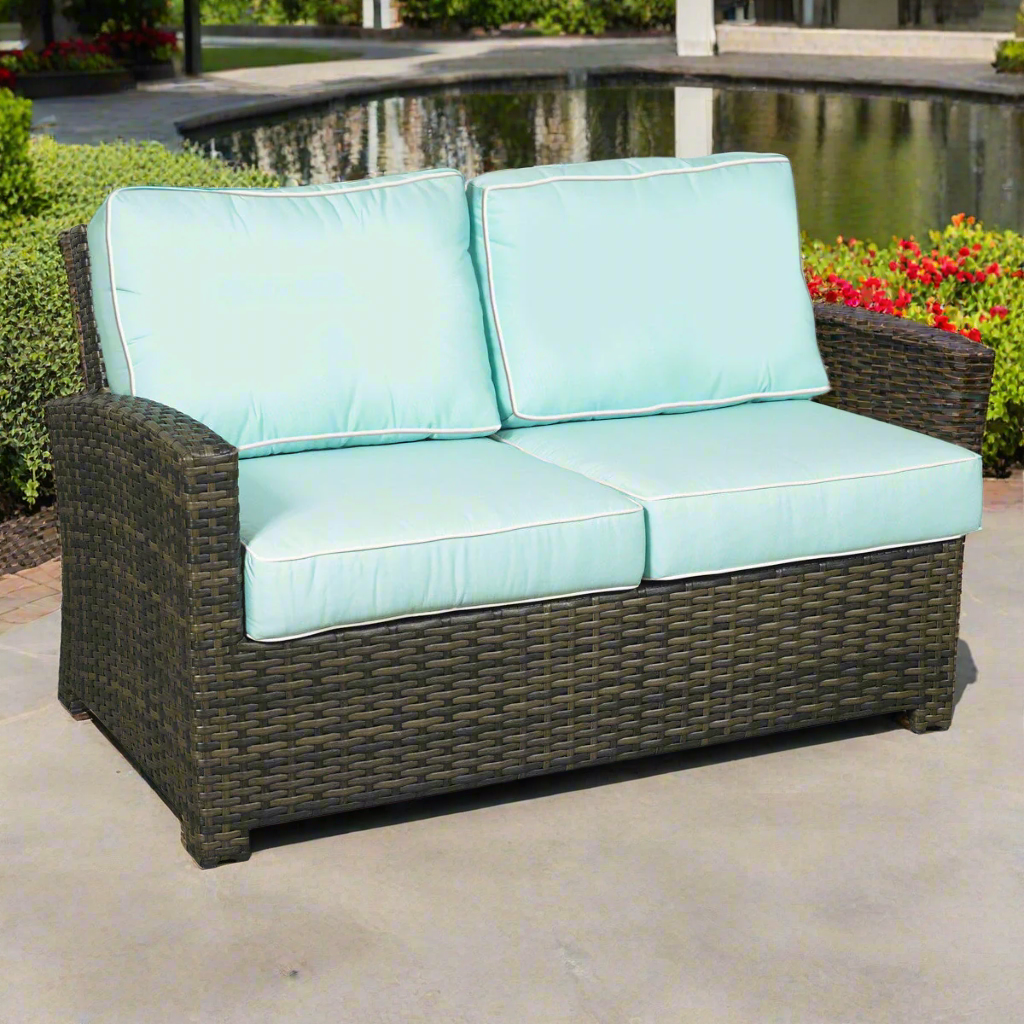 Forever Patio Brookside Wicker Sectional Left Arm Facing Loveseat