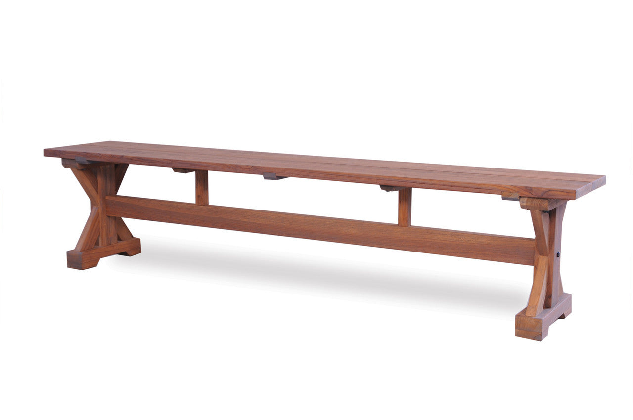 Lloyd Flanders Teak 79" Dining Bench