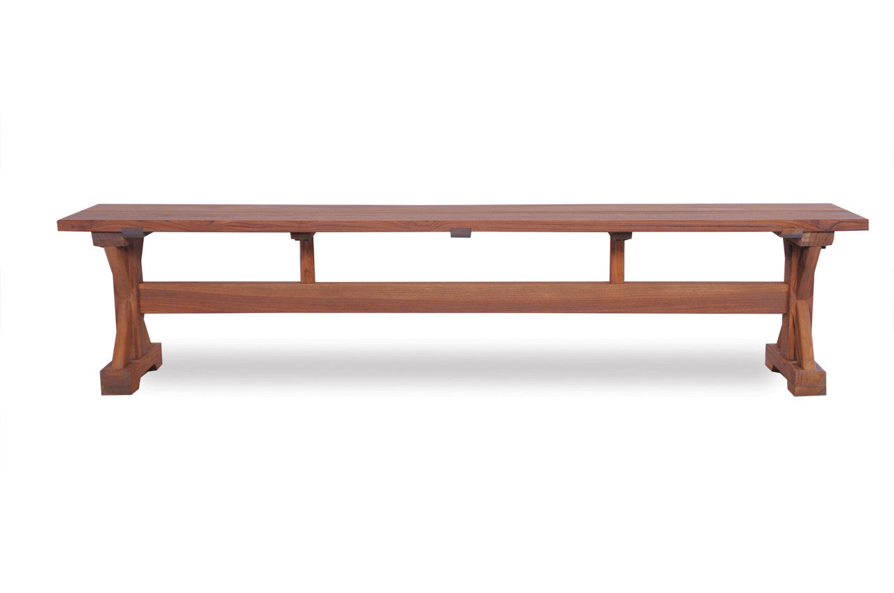 Lloyd Flanders Teak 79" Dining Bench