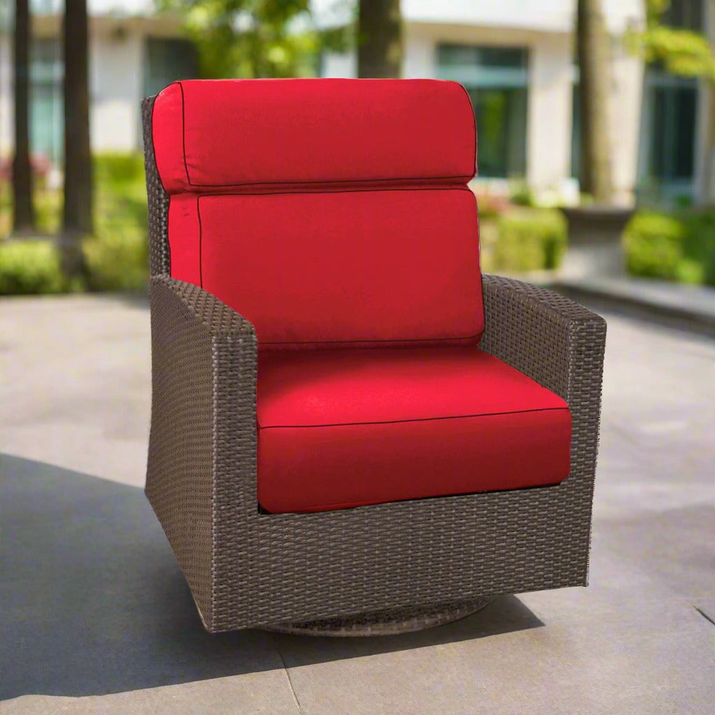 Forever Patio Universal Woven High Back Swivel Rocker - Flat Weave