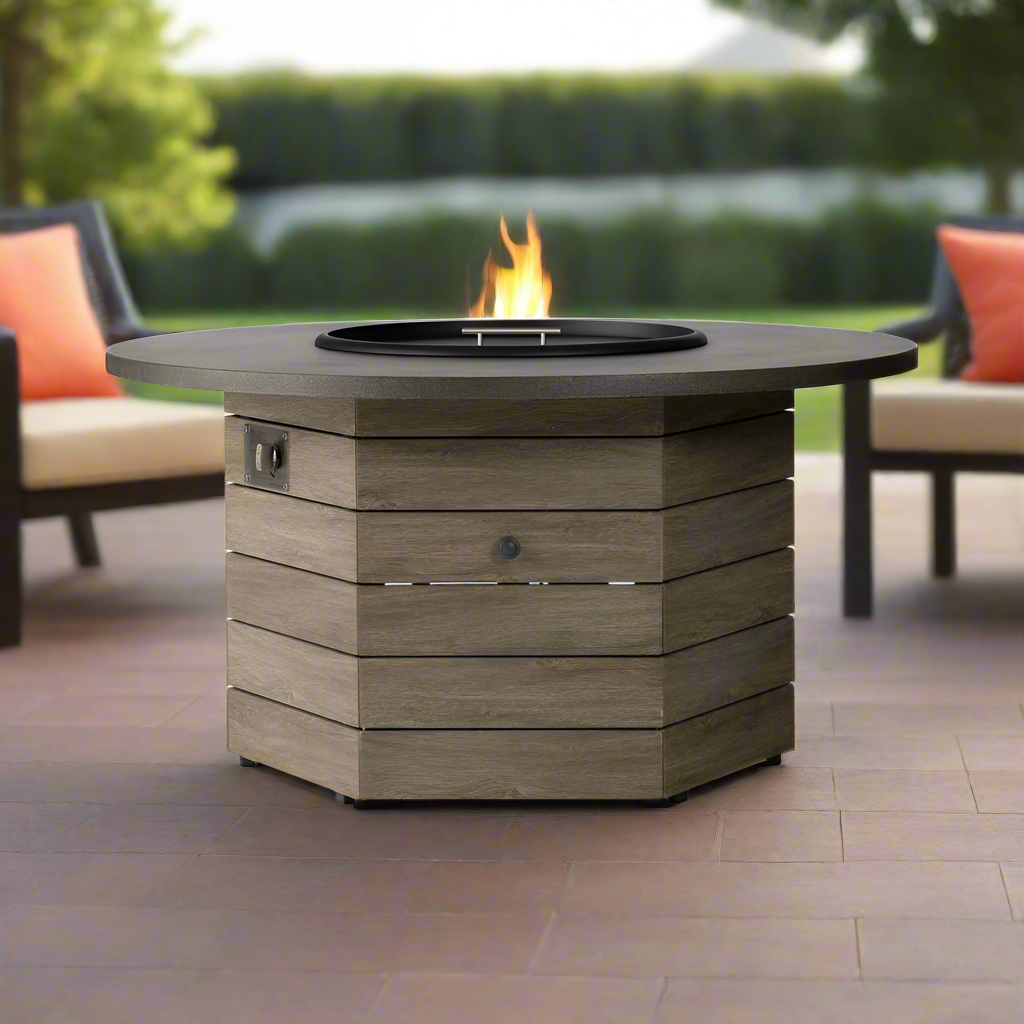 Lloyd Flanders Frontier 48" Hexagonal Fire Table