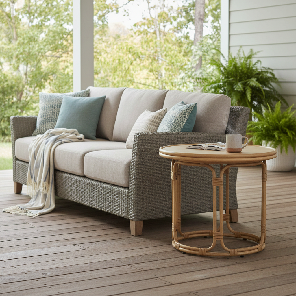 Lloyd Flanders Riviera 23.5" Round End Table