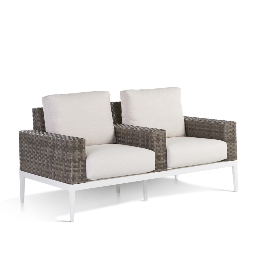 South Sea Rattan Stevie WickerTheater Loveseat