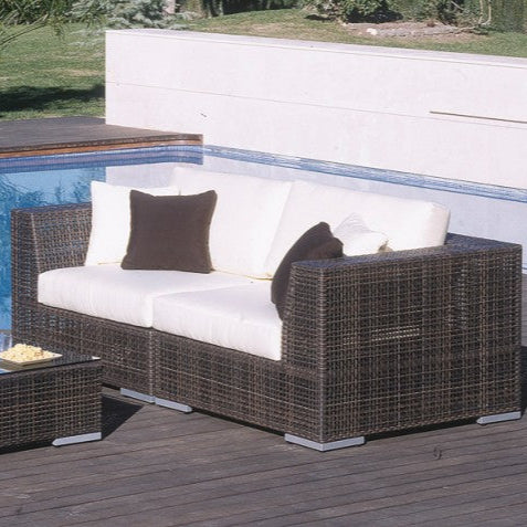 Hospitality Rattan Atlantis 2-Piece Modular Loveseat