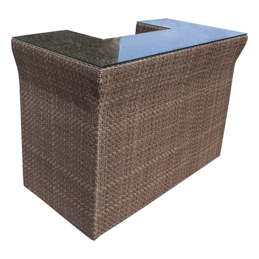 Hospitality Rattan Atlantis Bar with Glass Top