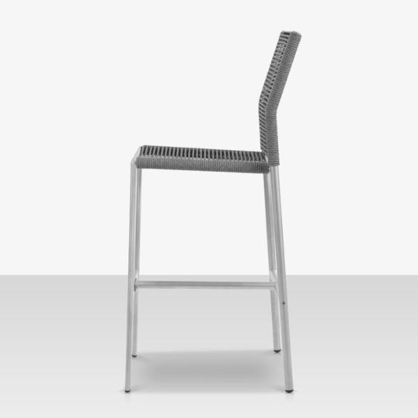 DecoScape Avalon Aluminum Rope Dining Bar Side Chair