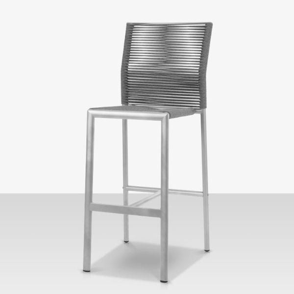 DecoScape Avalon Aluminum Rope Dining Bar Side Chair