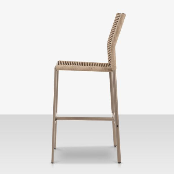 DecoScape Avalon Aluminum Rope Dining Bar Side Chair