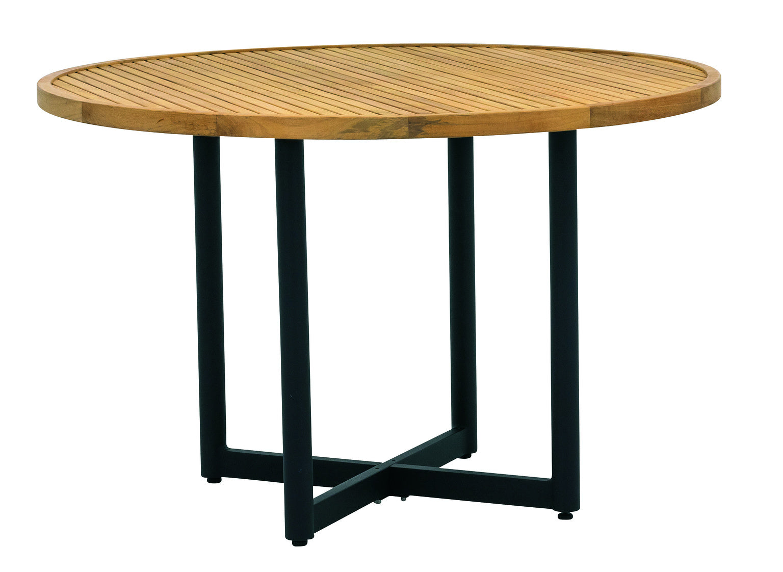 Alfresco Home Jakarta 47'' Round Teak With Umbrella Hole Dining Table