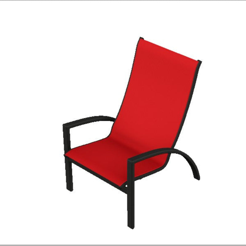 Telescope Casual Kendall Sling Aluminum Outdoor Stacking Chat Height Chair