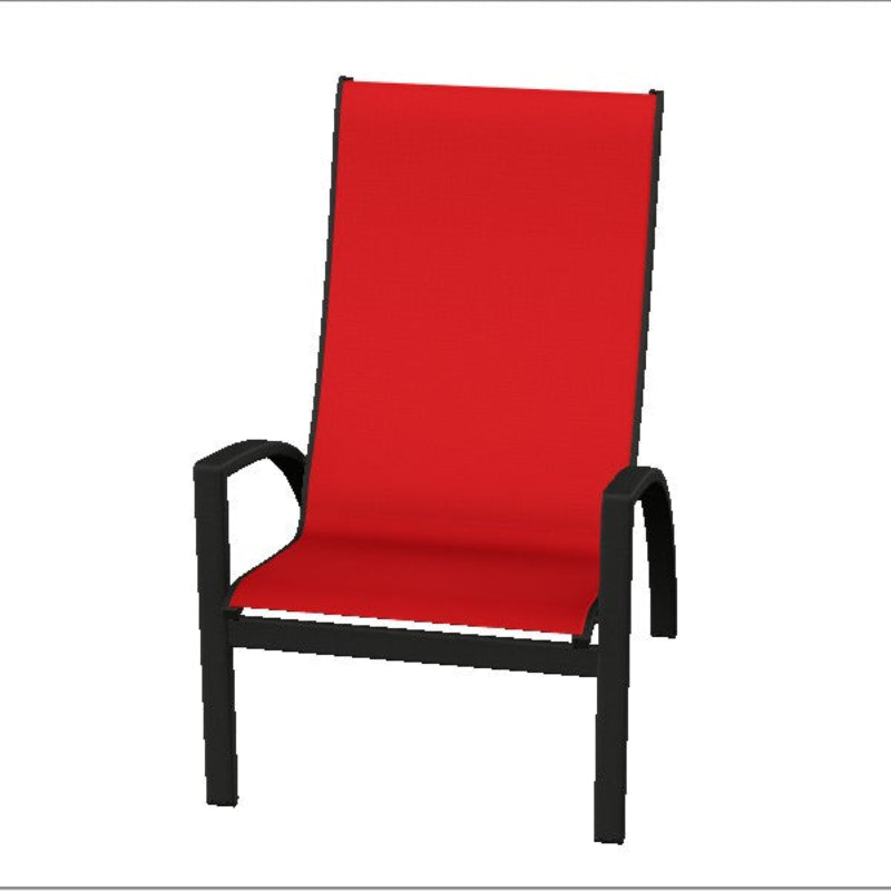 Telescope Casual Kendall Sling Aluminum Outdoor Stacking Chat Height Chair