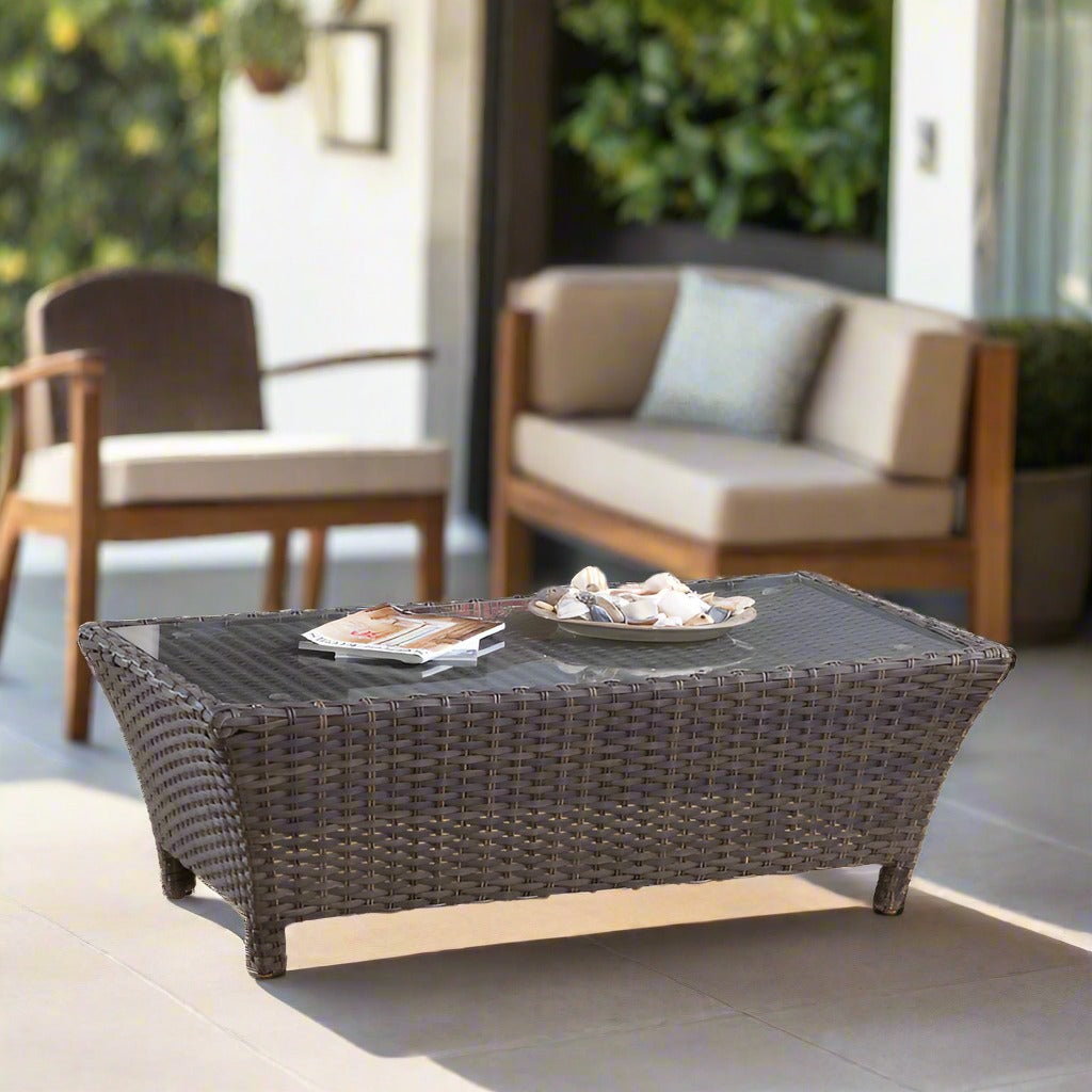 South Sea Rattan Panama Wicker Coffee Table