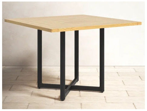 Alfresco Home Jakarta 43" Square Teak With Umbrella Hole Dining Table