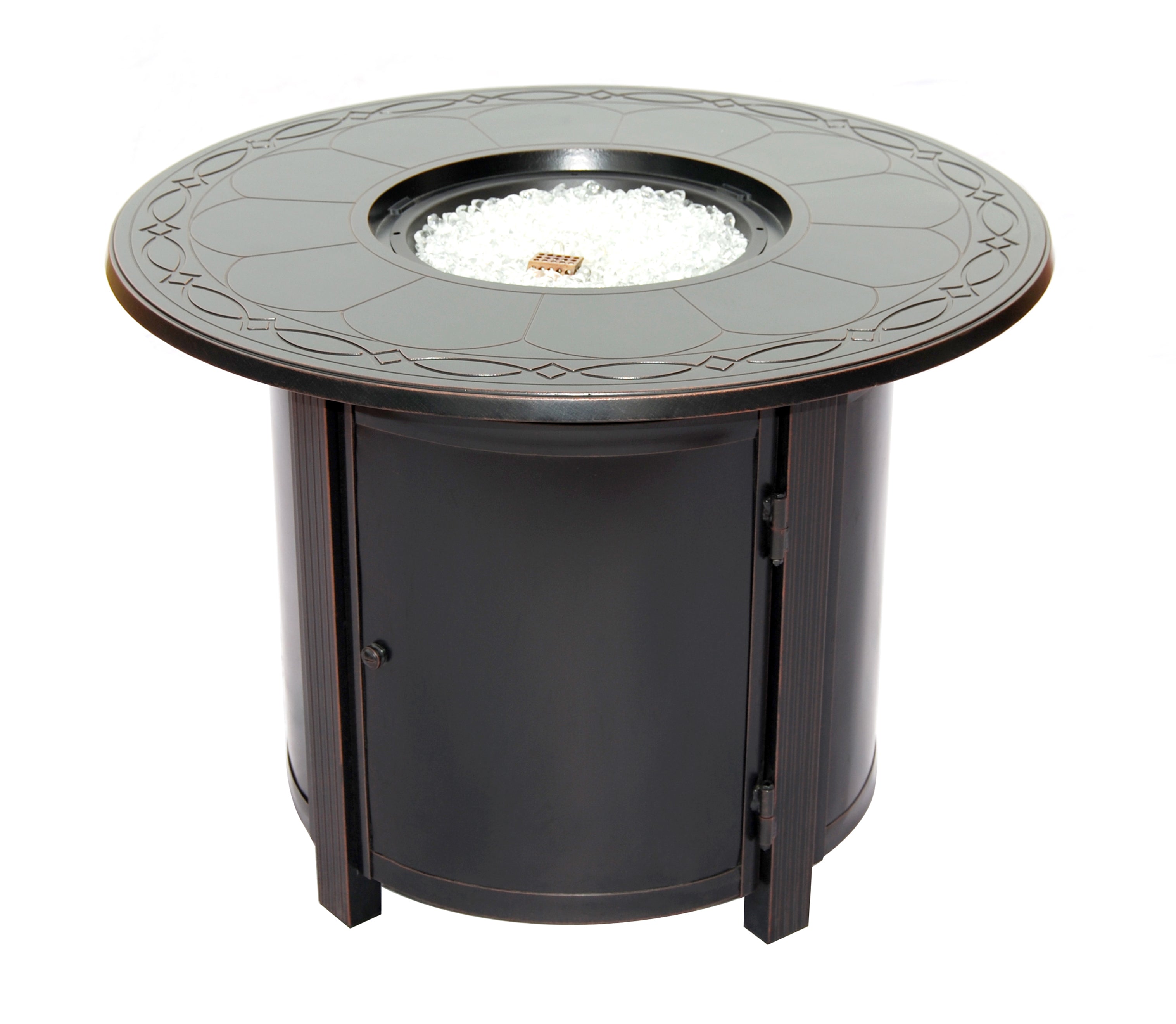 Alfresco Home Hartwick Topaz Cast Aluminum 34 Round Fire Pit Table