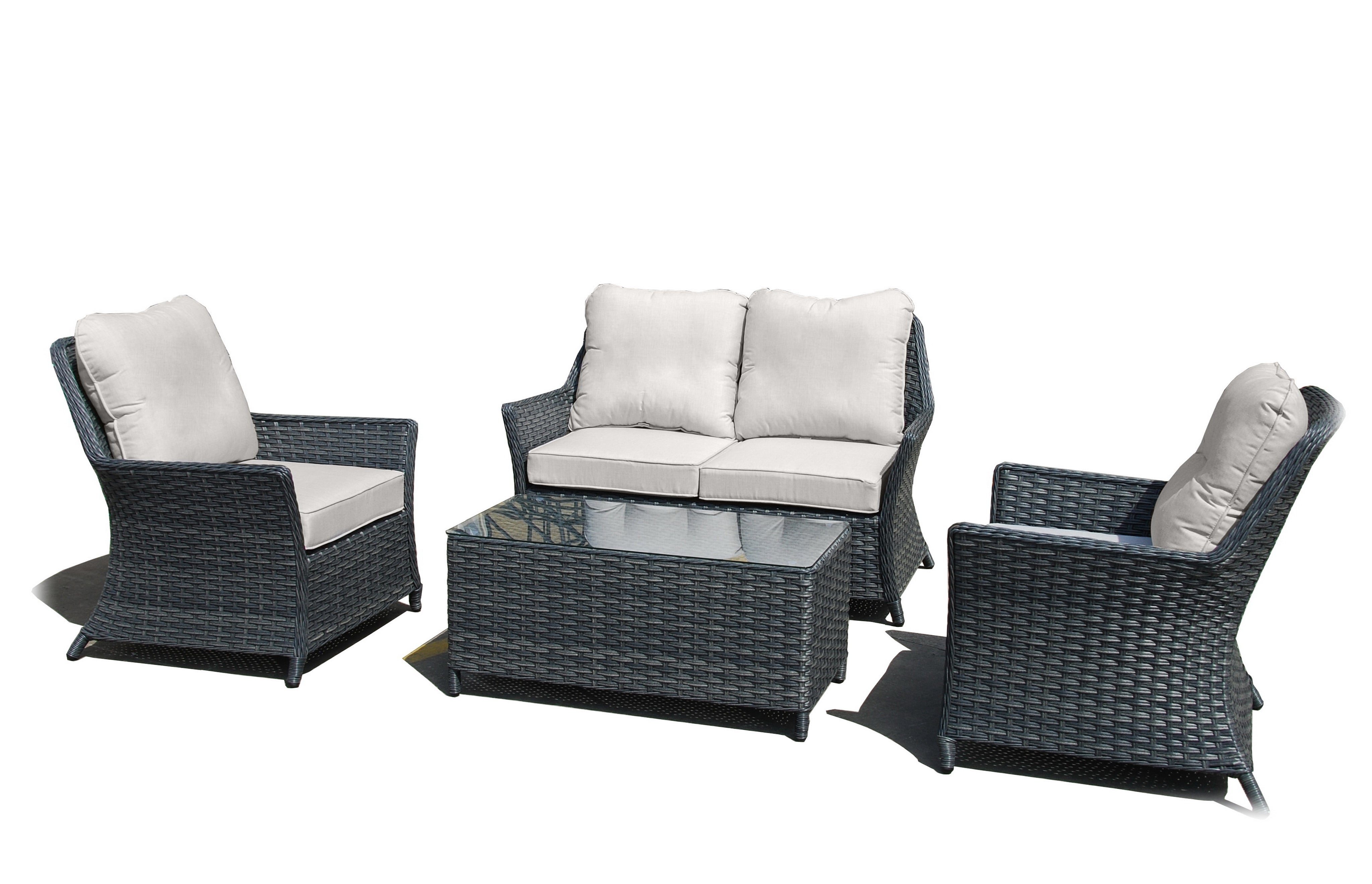 Alfresco Home Joanie Espresso Wicker Loveseat Set