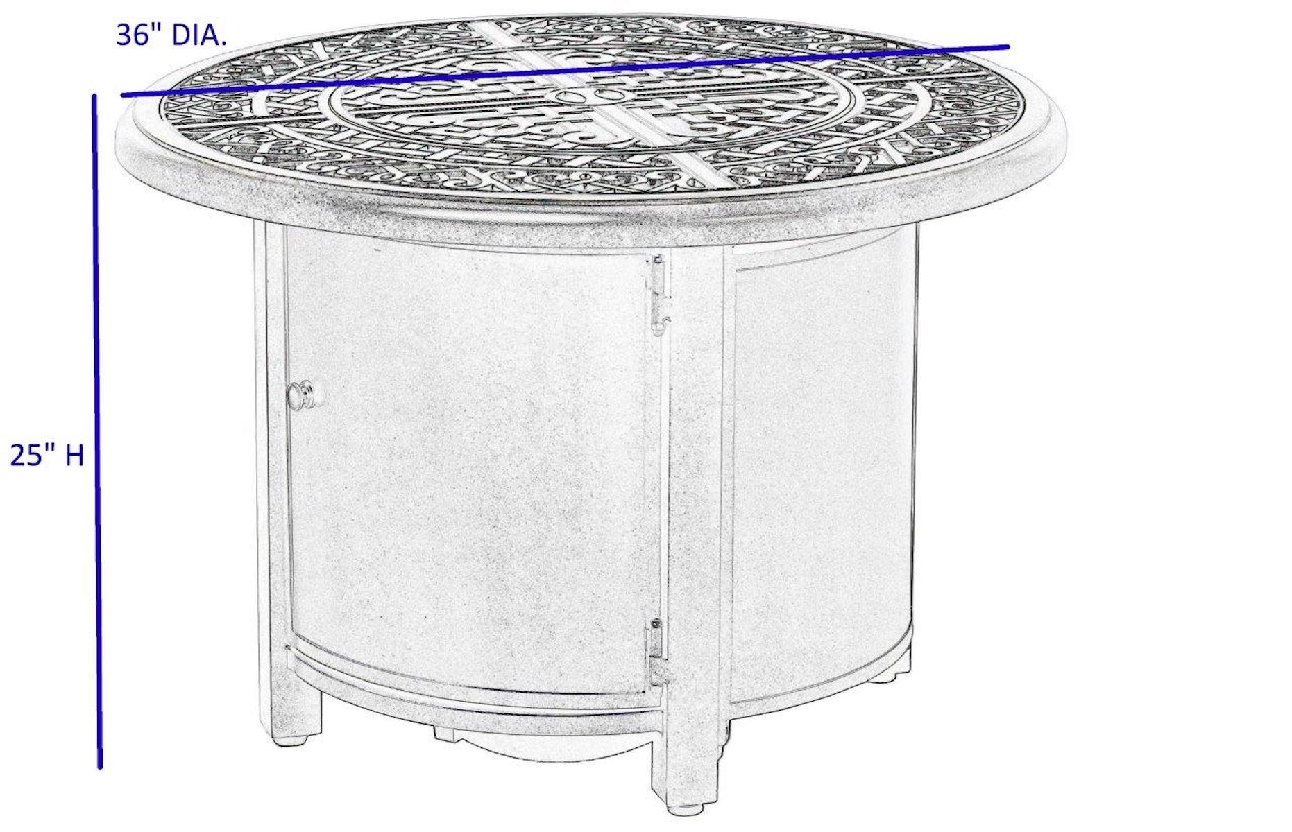Alfresco Home Kinsale 36' Blacksmith Round Fire Pit Table