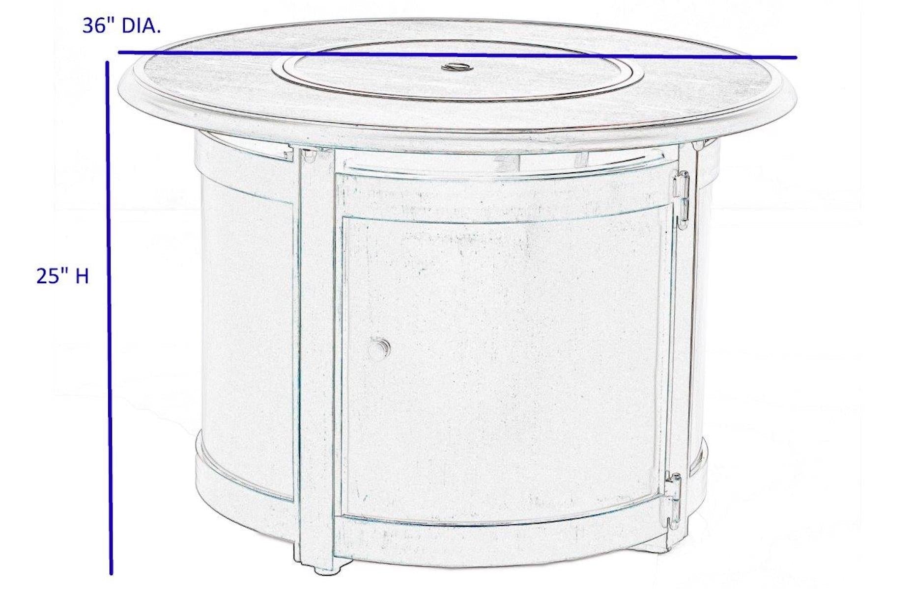 Alfresco Home Manchester 36' Blacksmith Round Fire Pit Table