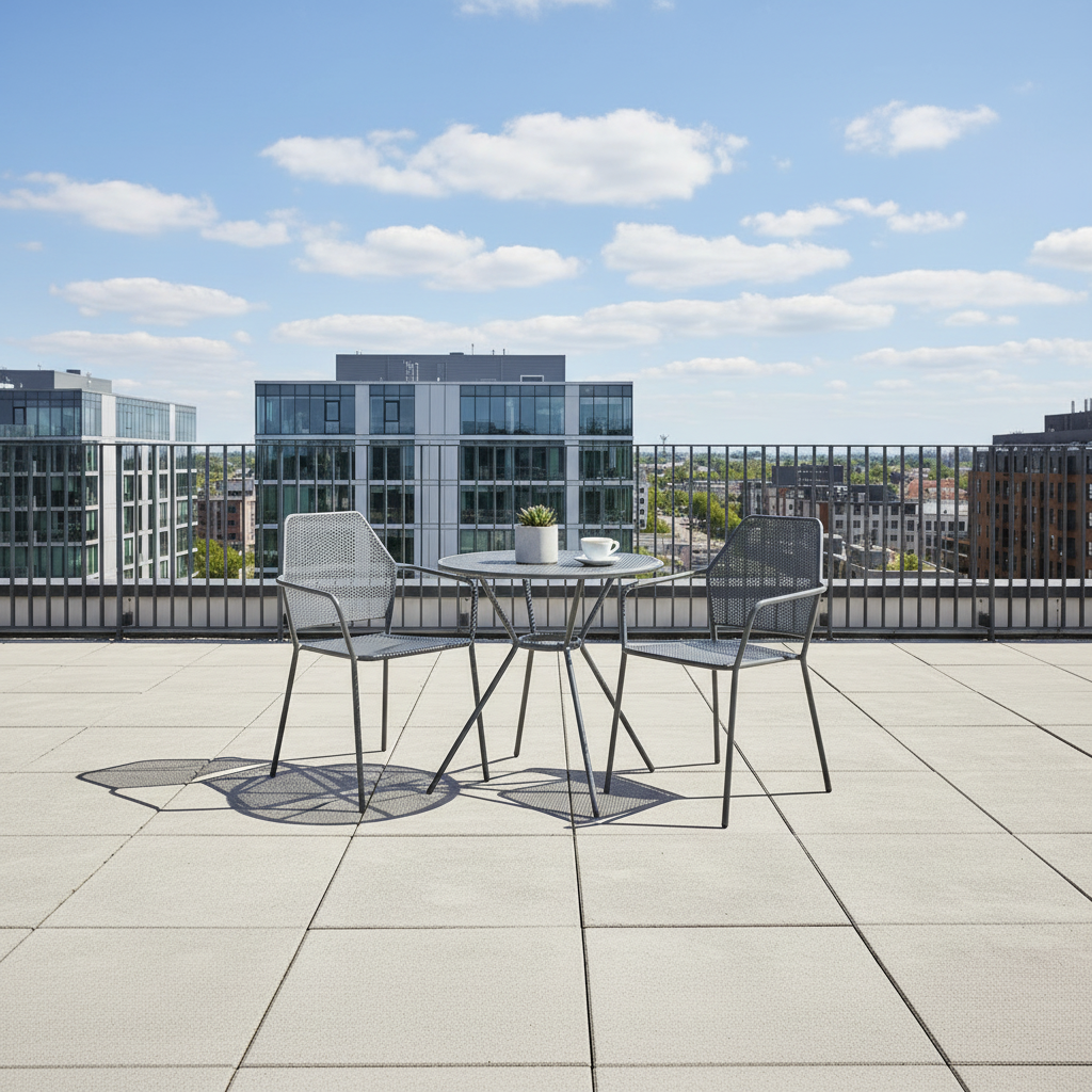 Alfresco Home Martini 3 Piece Bistro Set w/ 27.5" Round Bistro Table - Pencil Point Finish