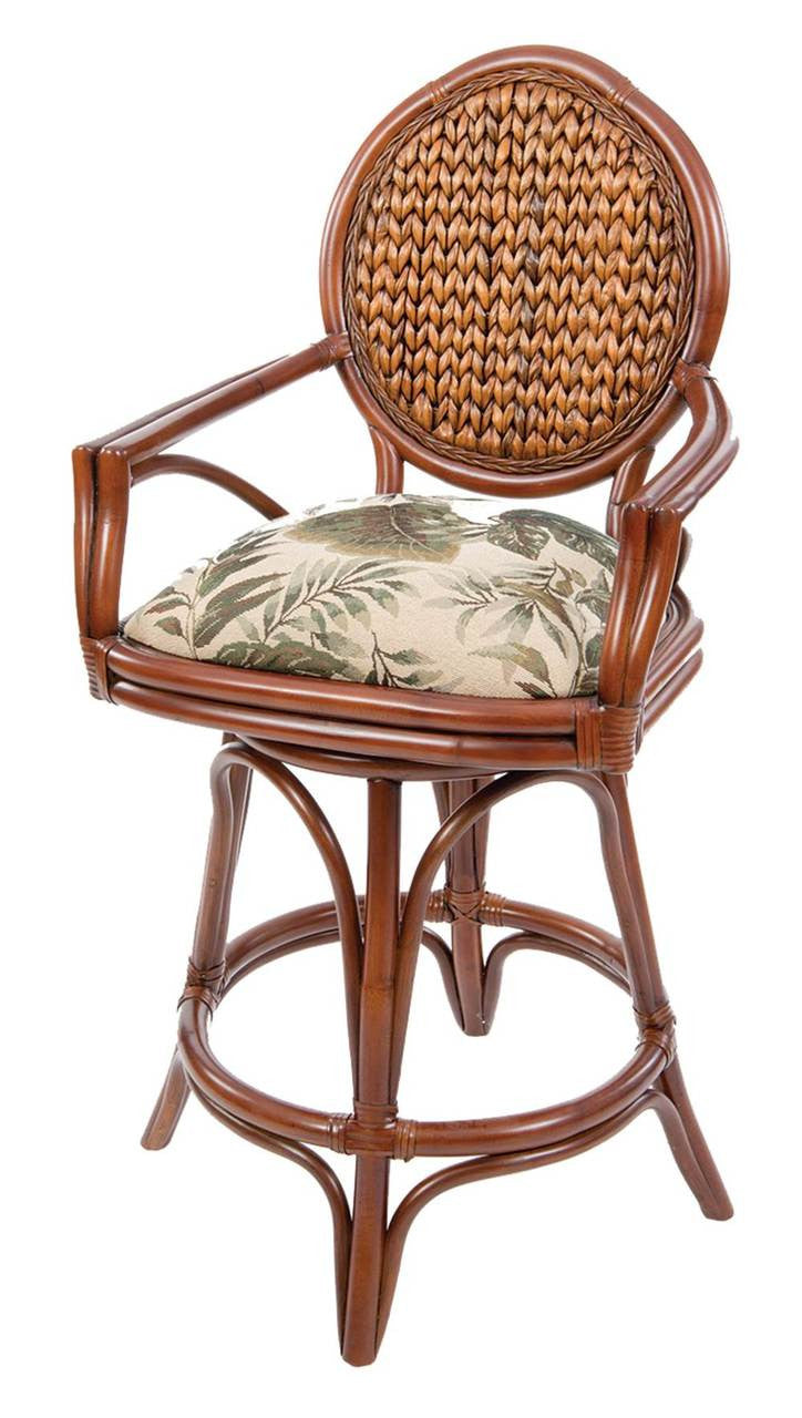 Alexander & Sheridan Bahama 24' Rattan Indoor Bar Stool