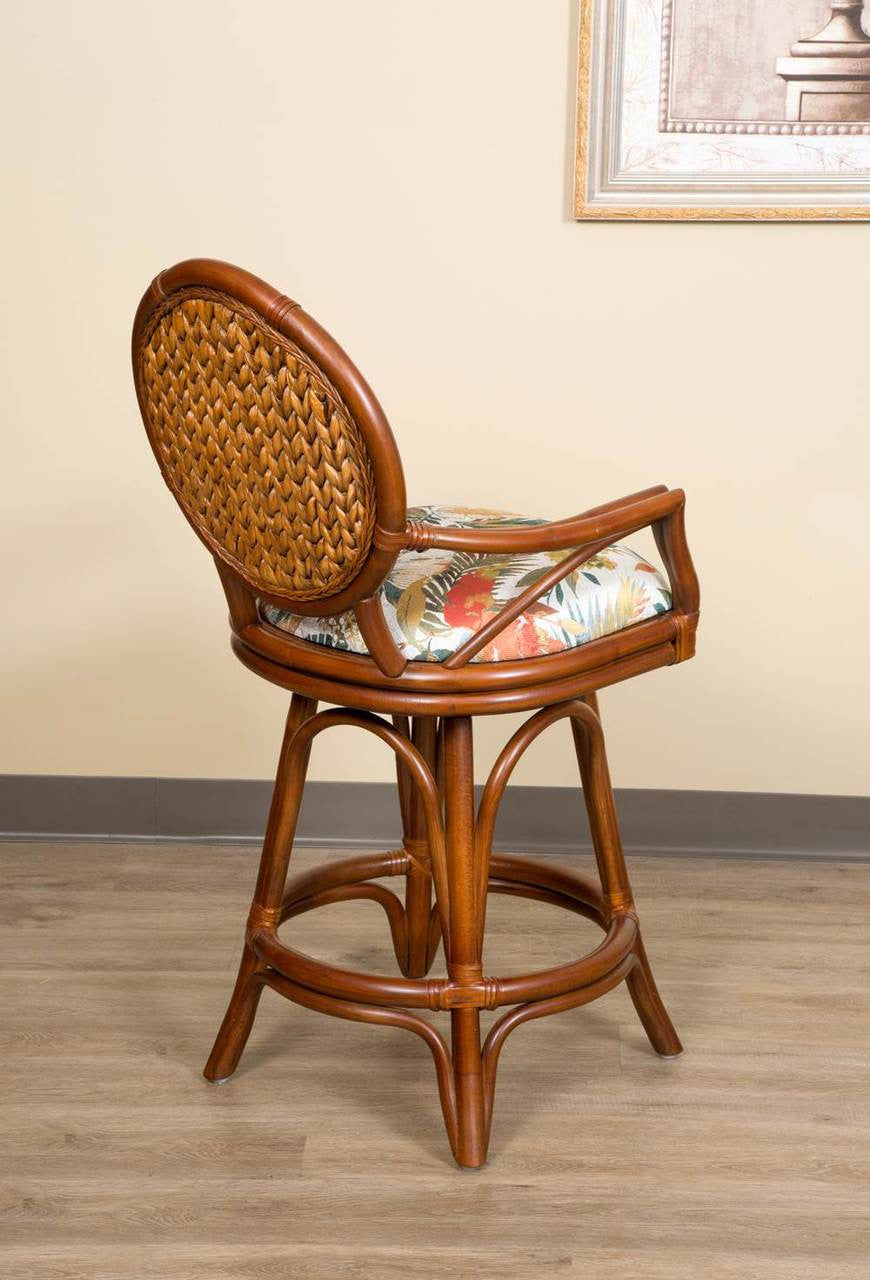 Alexander & Sheridan Bahama 24' Rattan Indoor Bar Stool