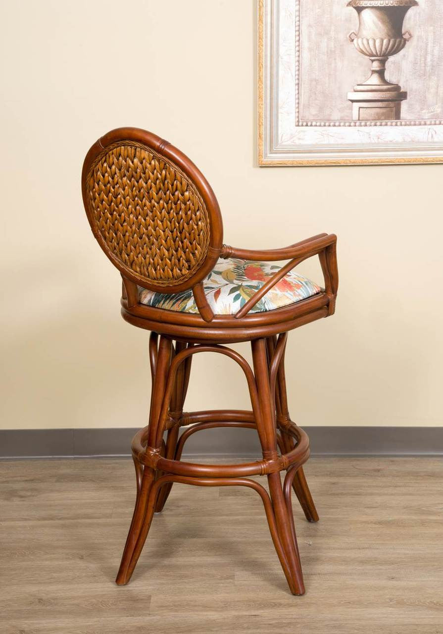 Alexander & Sheridan Bahama 30"Rattan Indoor Bar Stool