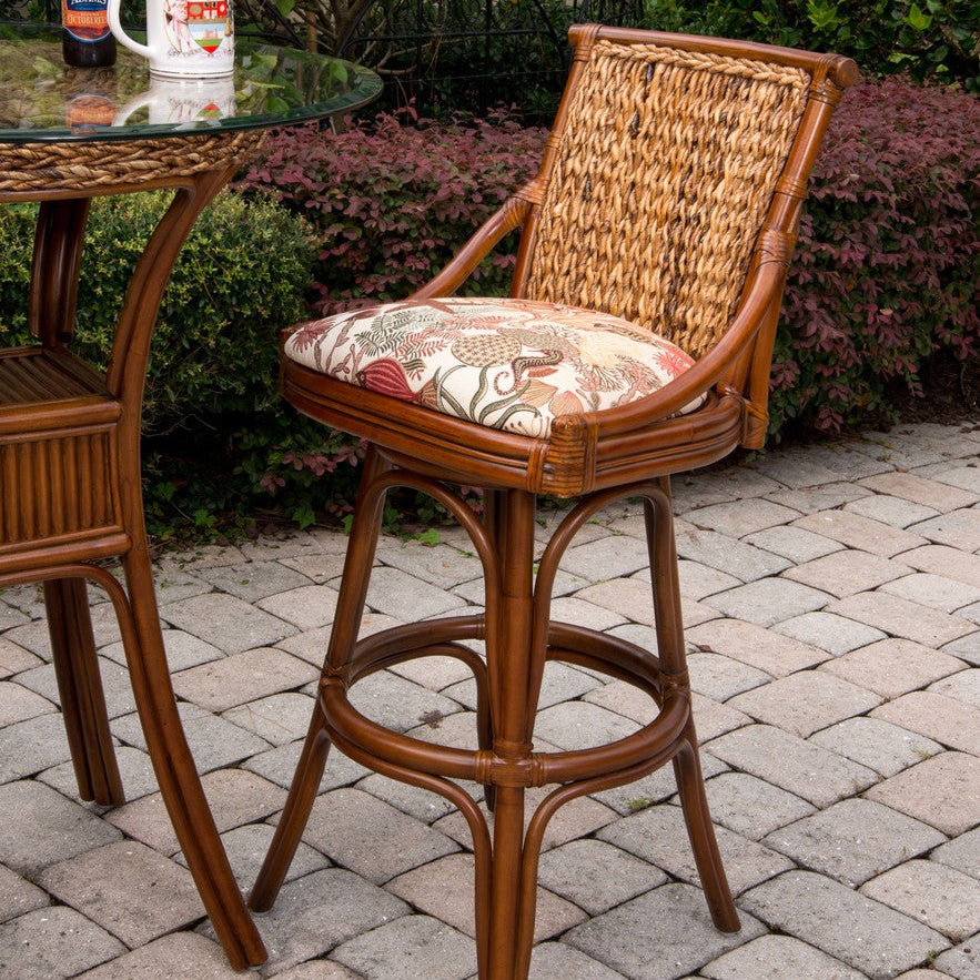 Alexander & Sheridan Balboa 24" Rattan Indoor Bar Stool
