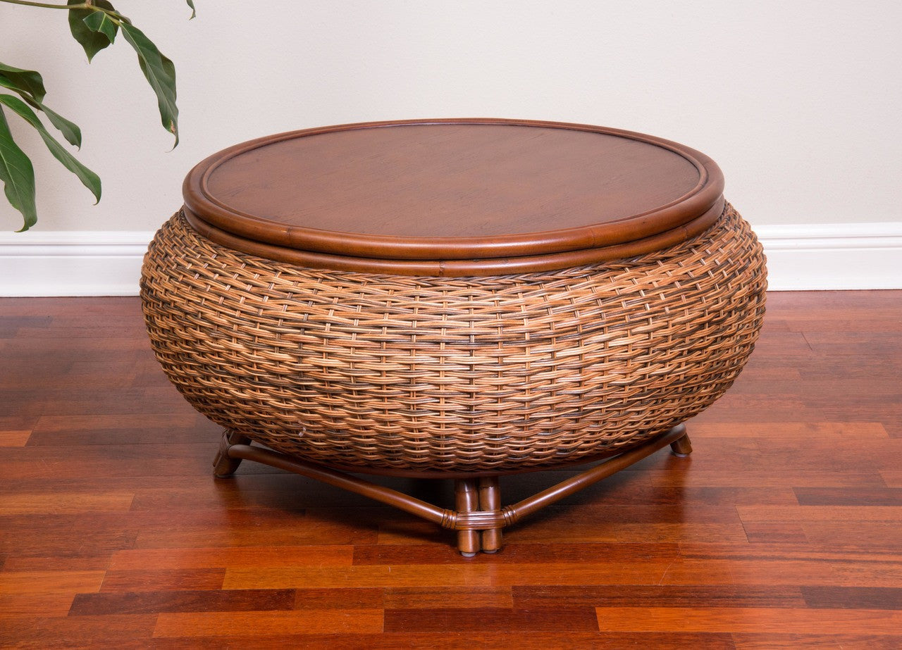 Alexander & Sheridan Bermuda Rattan Indoor Cocktail Table