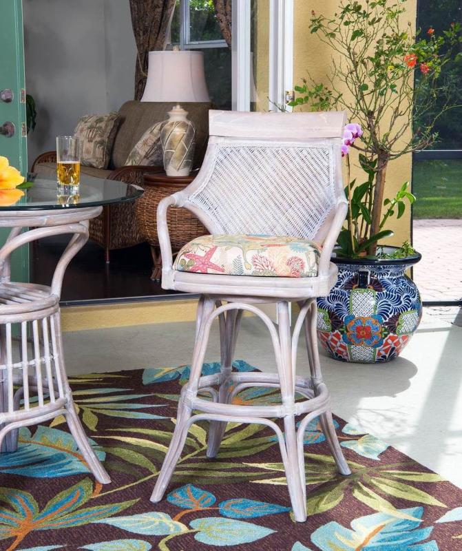 Alexander & Sheridan Bermuda Rattan Indoor 30" Bar stool