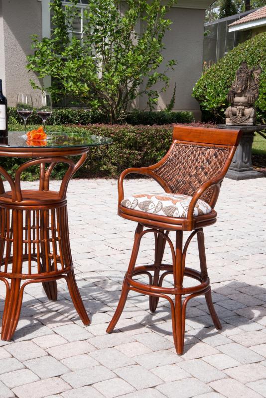 Alexander & Sheridan Bermuda Rattan Indoor 24" Bar stool
