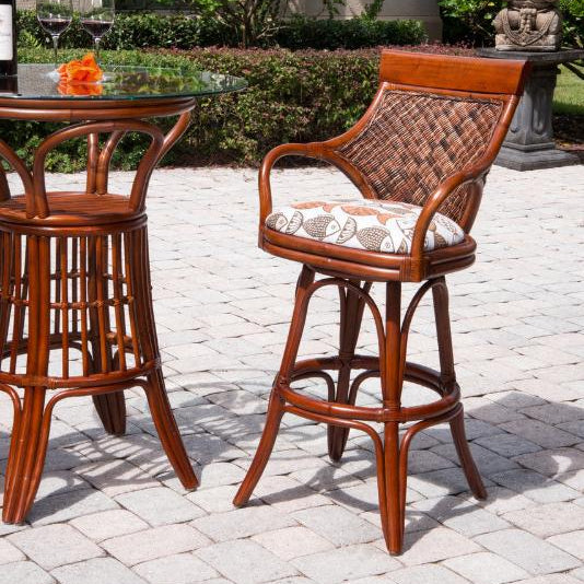 Alexander & Sheridan Bermuda Rattan Indoor 30" Bar stool