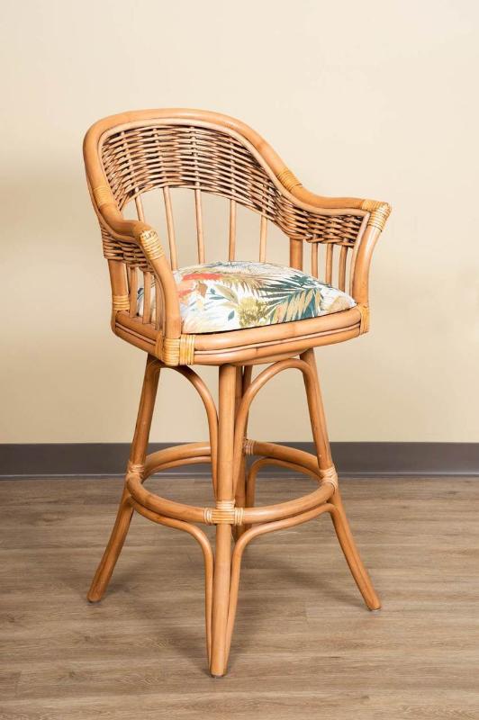 Alexander & Sheridan Bridgeport Rattan Indoor 30" Bar stool