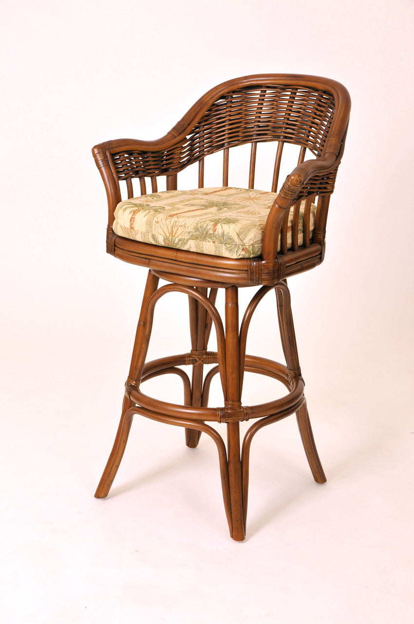 Alexander & Sheridan Bridgeport Rattan Indoor 24" Bar stool