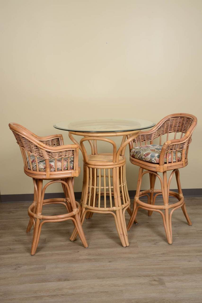 Alexander & Sheridan Bridgeport 3 Piece Rattan Indoor Pub Set