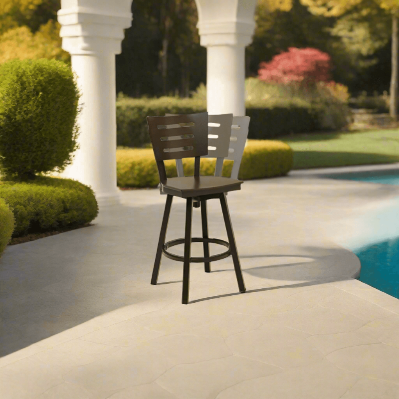 Telescope Casual Avant MGP Aluminum Outdoor Balcony Height Armless Swivel Stool