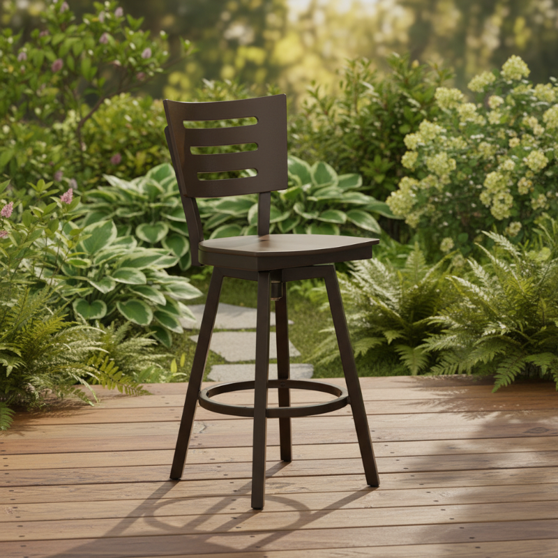 Telescope Casual Avant MGP Aluminum Outdoor Balcony Height Armless Swivel Stool