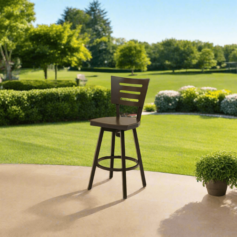 Telescope Casual Avant MGP Aluminum Outdoor Balcony Height Armless Swivel Stool
