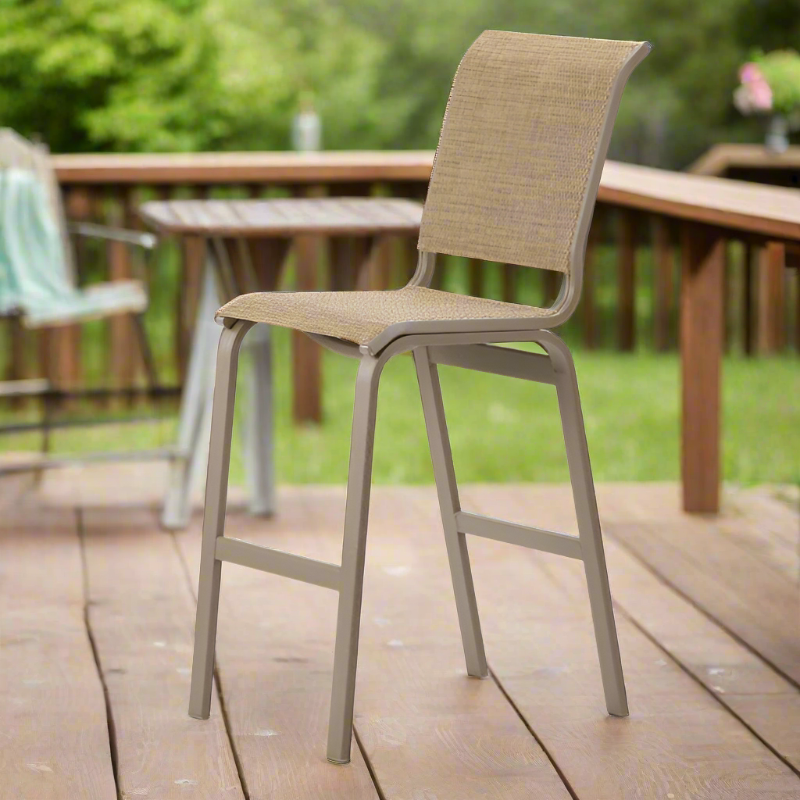 Telescope Casual Aruba II Aluminum Sling Outdoor Bar Height Armless Chair